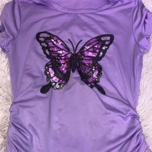 Very cute purple butterfly shirt